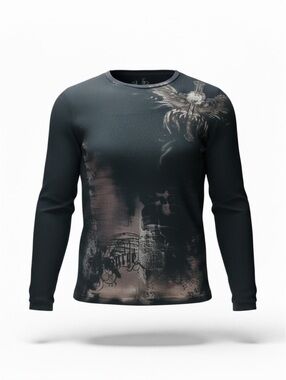 Resurge Men's Black Long-Sleeve Graphic Thermal Tee